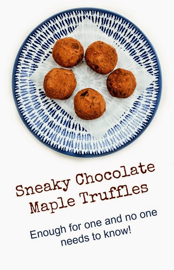 Sneaky chocolate maple truffles
