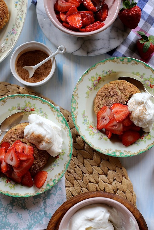 Snickerdoodle strawberry shortcakes