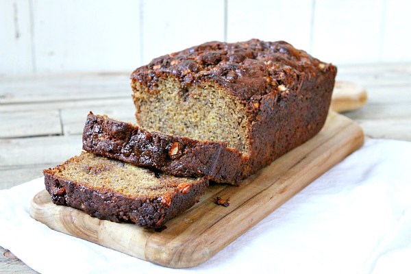 Snickers bar banana bread
