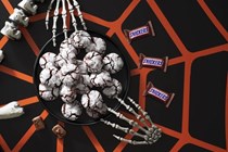 Snickers blood red crinkle cookies