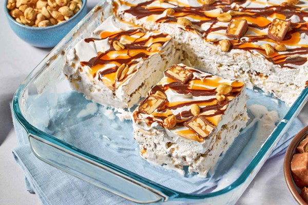 Snickers ice cream casserole