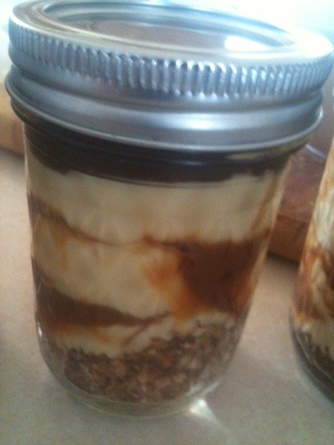 Snicker's jar budino