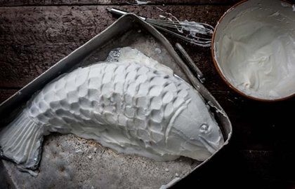 Snowed-under salmon