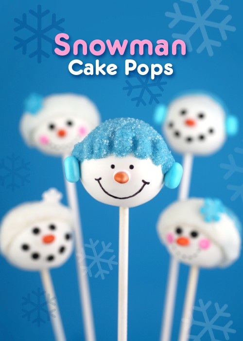 Snowman cake pops