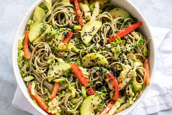 Soba noodle salad