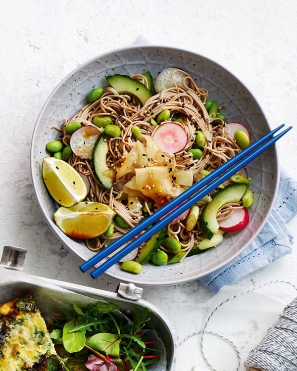 Soba noodle salad