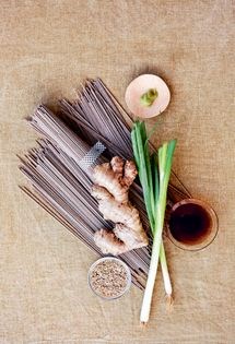 Soba noodles with soy dipping sauce (Zaru soba)
