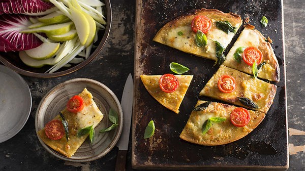 Socca pizzas [Matthew Evans]