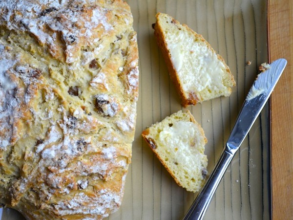 Soda bread with port-soaked raisins
