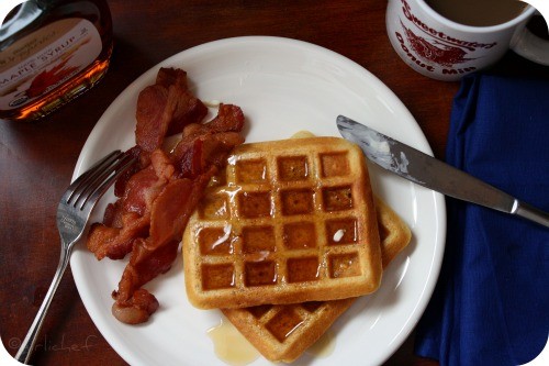 Soft buttermilk waffles