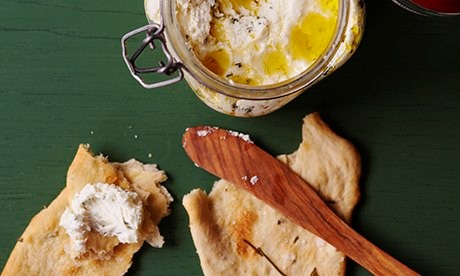 Soft cheese in olive oil