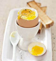 Soft-cooked eggs