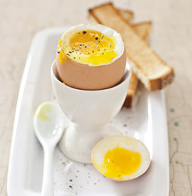 Soft-cooked eggs
