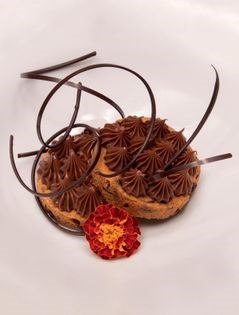 Soft cookie with chocolate ganache