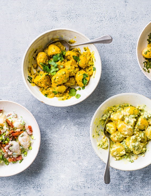 Soft herb vinaigrette potato salad