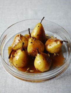 Soft pan-fried pears with cardamom & Szechuan pepper