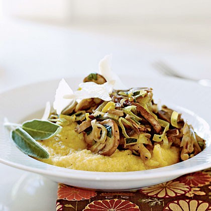 Soft polenta with wild mushroom sauté