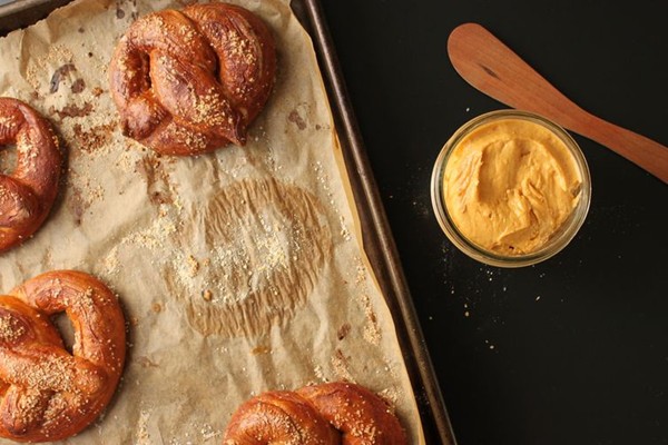 Soft pretzels with beer cheese