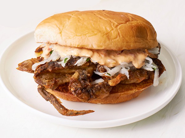 Soft-shell crab sandwiches with Singapore slaw