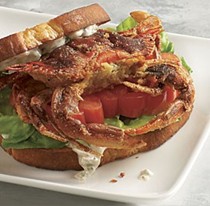 Soft-shell crab sandwiches with spicy tartar sauce