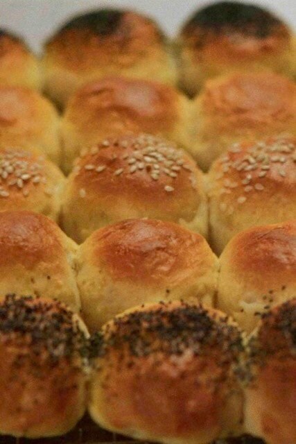 Soft white dinner rolls