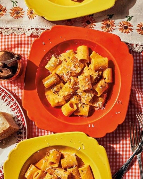 Soju gochujang rigatoni 
