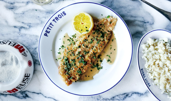 Sole meunière with rice pilaf