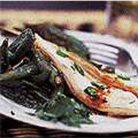 Sole with green chillies