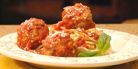 Someone pasta meatballs! [Italian sausage and beef meatballs]