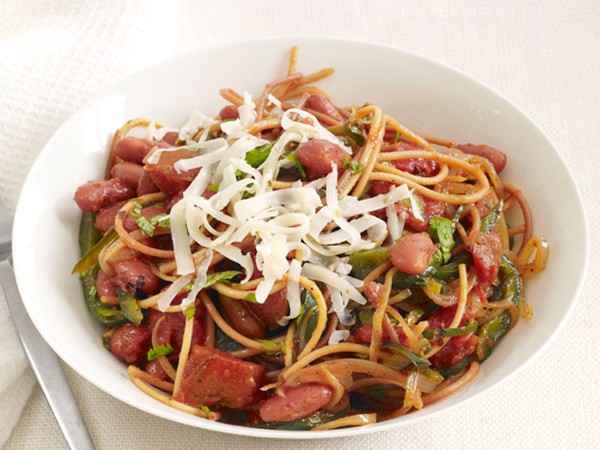 Sopa seca with beans