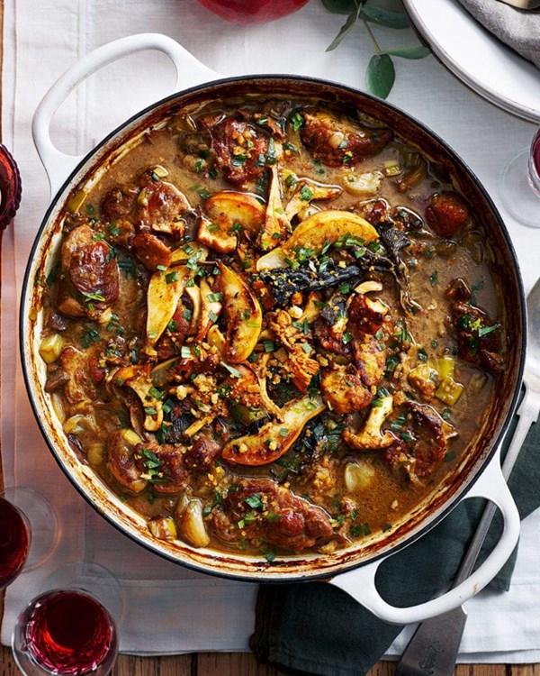 Sophie's make-ahead pork, pear and sherry casserole