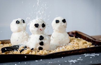 Sorbet snowmen