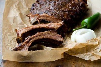 Sorghum-mustard glazed ribs