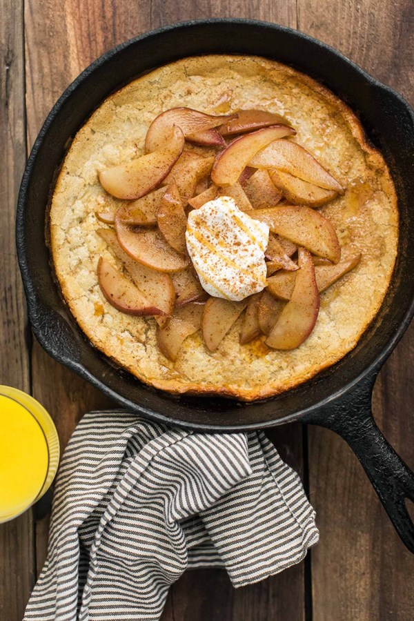 Sorghum peach oven pancake
