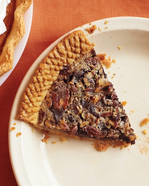 Sorghum-sweetened chocolate pecan pie