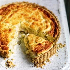 Souffléd smoked haddock tart in oatmeal pastry