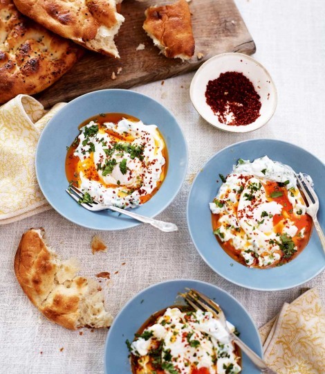 Souped-up Turkish eggs