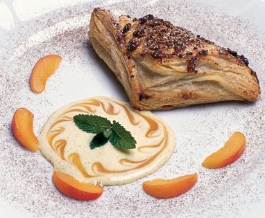 Sour apple and cheese turnovers