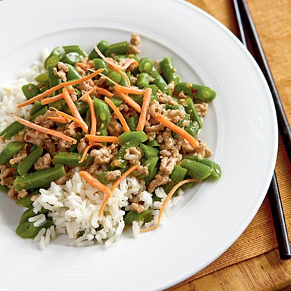 Sour beans with minced pork