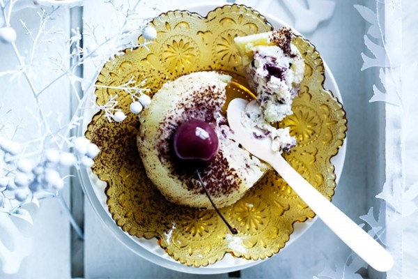 Sour cherry & goat's cheese zuccotto