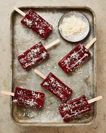 Sour cherry and coconut lollies