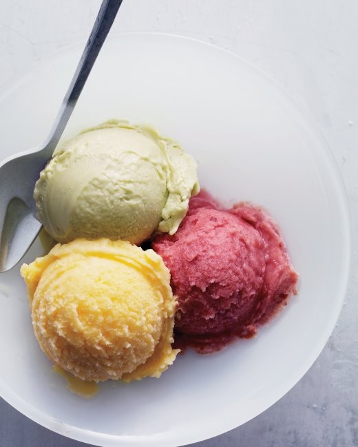Sour-cherry and lemon-verbena sherbet