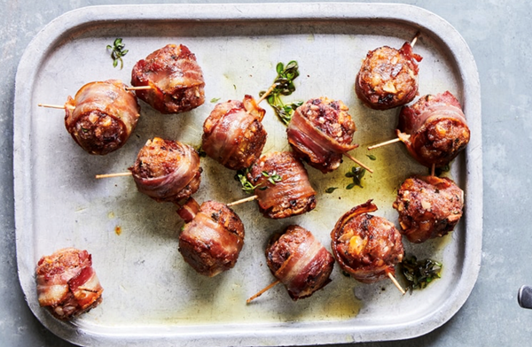 Sour cherry and macadamia stuffing balls