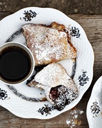 Sour cherry and poppy seed strudel