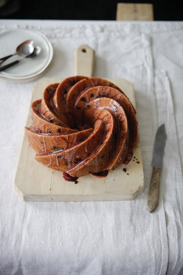 Sour cherry bundt cake