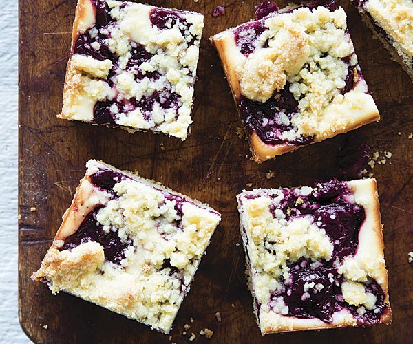 Sour cherry cheesecake bars