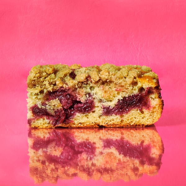Sour cherry crumb cake