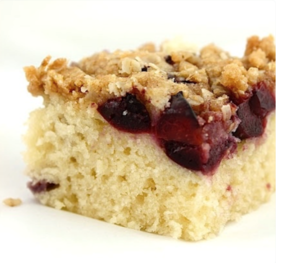 Sour cherry crumble coffee cake