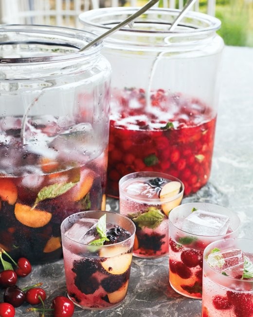 Sour-cherry mojitos