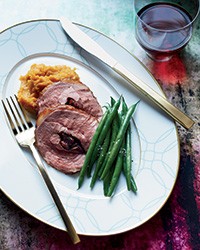 Sour-cherry-stuffed duck breasts with thyme